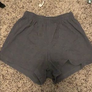 grey workout shorts